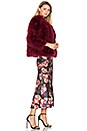 view 3 of 4 Delilah Feathers Jacket in Burgundy