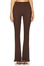 view 1 of 7 Bailee Rib Pant in Chocolate Brown