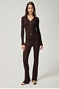 view 1 of 8 Bailee Rib Pant in Chocolate Brown
