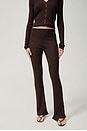 view 2 of 8 Bailee Rib Pant in Chocolate Brown