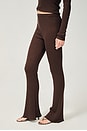 view 3 of 8 Bailee Rib Pant in Chocolate Brown
