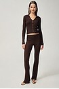 view 5 of 8 Bailee Rib Pant in Chocolate Brown