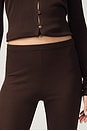 view 6 of 8 Bailee Rib Pant in Chocolate Brown