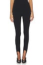 view 1 of 6 Deelia Knit Stirrup Legging in Black