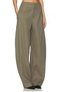 view 2 of 7 Mai Sculptural Compact Suiting Pant in Olive
