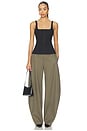 view 5 of 7 Mai Sculptural Compact Suiting Pant in Olive