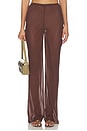 view 1 of 8 PANTALONES LORETTA in Chocolate Brown