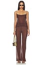 view 5 of 8 PANTALONES LORETTA in Chocolate Brown