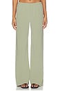 view 1 of 7 Loretta Crepe Bias Pant in Light Olive