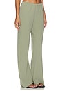 view 2 of 7 Loretta Crepe Bias Pant in Light Olive