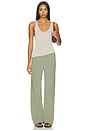 view 6 of 7 Loretta Crepe Bias Pant in Light Olive