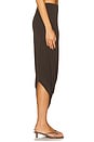 view 2 of 7 Lian Twist Midi Skirt in Dark Brown