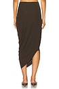 view 4 of 7 Lian Twist Midi Skirt in Dark Brown