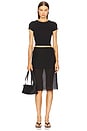 view 5 of 7 x Coco Ettore Apron Midi Skirt in Black
