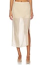 view 1 of 7 Osk Midi Skirt in Champagne