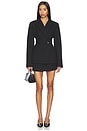 view 5 of 7 x Jasmine Tookes Irene Classic Suiting Sculpted Mini Skirt in Black