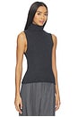 view 2 of 4 Makena Sleeveless Turtleneck in Charcoal