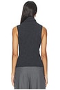 view 3 of 4 Makena Sleeveless Turtleneck in Charcoal
