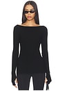 view 1 of 5 x Jasmine Tookes Nichole Rib Knit Long Sleeve in Black