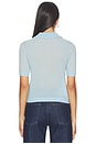view 3 of 5 x Jasmine Tookes Emmery Light Knit Polo in Light Blue