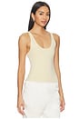 view 2 of 6 Marlisse Structured Knit Tank in Cream