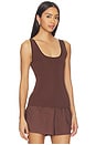 view 2 of 5 Cydnee Knit Tank in Brown With Black
