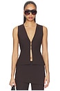 view 1 of 5 x Jasmine Tookes Jade Vest Top in Espresso