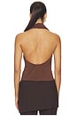view 3 of 5 THEA 탑 in Chocolate Brown