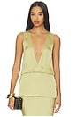 view 1 of 6 Reidun Top in Pale Olive Green