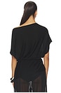 view 3 of 5 BLUSA ASSIMÉTRICA DE TRICÔ JAIDYN in Black