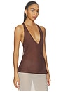 view 2 of 5 Vivian Top in Chocolate Brown
