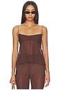 view 1 of 5 Malene Cami in Chocolate Brown