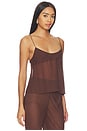 view 2 of 5 Malene Cami in Chocolate Brown