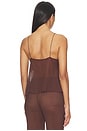 view 3 of 5 Malene Cami in Chocolate Brown