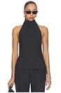 view 1 of 5 Keldan Classic Suiting Vest Top in Charcoal Melange
