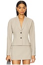 view 1 of 4 Liah Blazer Top in Khaki in Khaki Green
