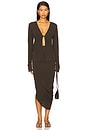 view 5 of 6 Lian Reversible Top in Dark Brown