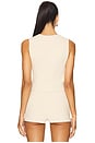 view 3 of 4 Zarina Sport Zip Tank in Oyster