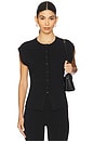 view 1 of 5 Janith Sleeveless Cardigan in Black