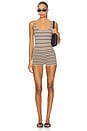 view 4 of 5 Cydnee Striped Knit Tank in Taupe Multi