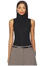 view 1 of 4 Alaska Sleeveless Knit Mockneck in Black