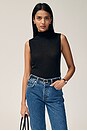 view 1 of 8 Alaska Sleeveless Knit Mockneck in Black