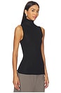 view 2 of 4 Alaska Sleeveless Knit Mockneck in Black