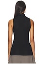 view 3 of 4 Alaska Sleeveless Knit Mockneck in Black