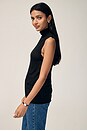 view 3 of 8 Alaska Sleeveless Knit Mockneck in Black