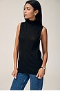 view 4 of 8 Alaska Sleeveless Knit Mockneck in Black