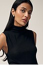 view 6 of 8 Alaska Sleeveless Knit Mockneck in Black