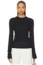 view 1 of 5 Amiya Long Sleeve Knit Top in Black