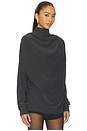 view 3 of 5 Saeunn Drape Neck Blouse in Caviar