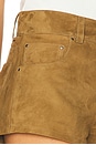 view 6 of 6 Portman Low Rise Short in Olive Suede